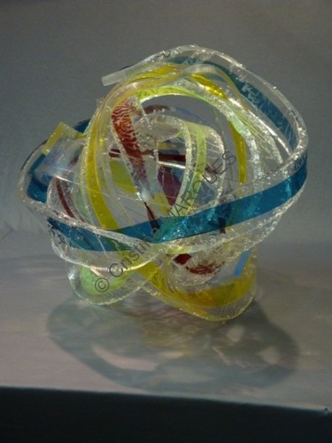 Sculptuur getiteld "Les Cinq Continents" door Cristina Marquès, Origineel Kunstwerk, Plastic