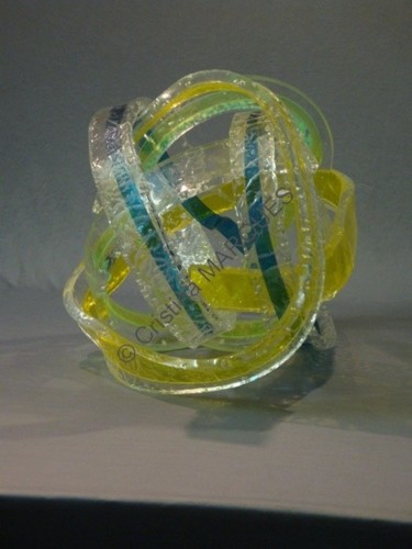 Sculpture titled "Atome" by Cristina Marquès, Original Artwork, Plastic