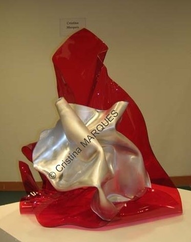 Sculpture titled "L'Anémone de Mer" by Cristina Marquès, Original Artwork, Plastic