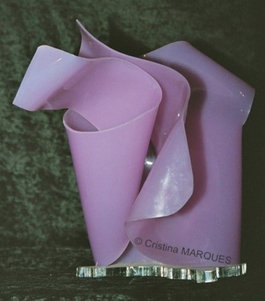 Sculpture intitulée "Velouté parme" par Cristina Marquès, Œuvre d'art originale, Plastique