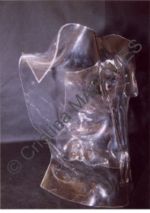 Sculpture titled "Le Buste masculin" by Cristina Marquès, Original Artwork, Plastic