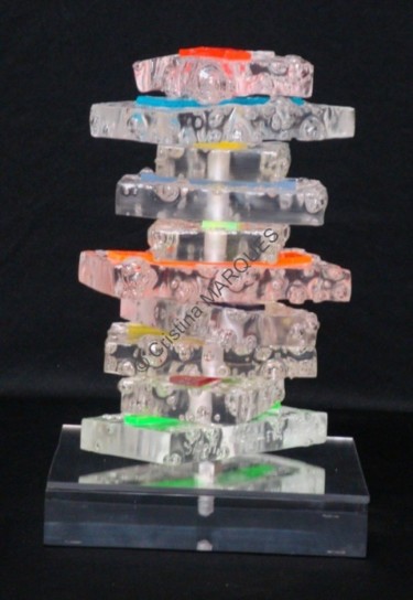 Sculpture intitulée "Little Ice Rainbow…" par Cristina Marquès, Œuvre d'art originale, Plastique