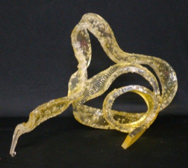 Γλυπτική με τίτλο "Yellow Spiral" από Cristina Marquès, Αυθεντικά έργα τέχνης, Πλαστική ύλη