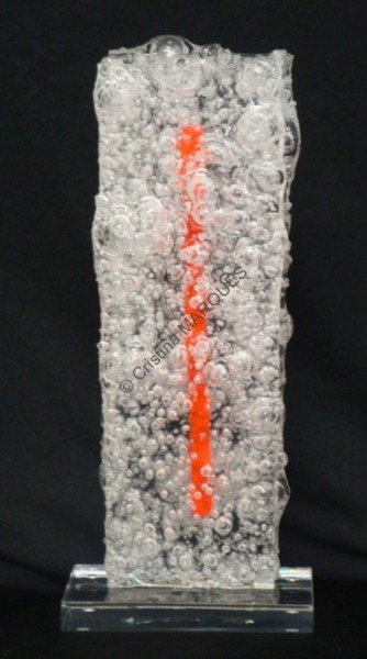 Sculpture intitulée "1st Red Dobble Ice" par Cristina Marquès, Œuvre d'art originale, Plastique