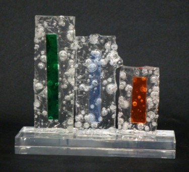 Sculpture intitulée "Colors Ice Doors" par Cristina Marquès, Œuvre d'art originale, Plastique