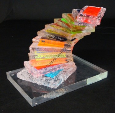 Sculpture titled "Ice Colimaçon" by Cristina Marquès, Original Artwork, Plastic