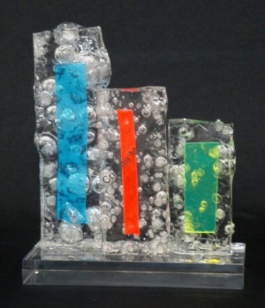 Sculpture intitulée "Colors Ice Doors V" par Cristina Marquès, Œuvre d'art originale, Plastique