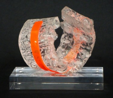 Sculpture titled "Orange Alpha" by Cristina Marquès, Original Artwork, Plastic