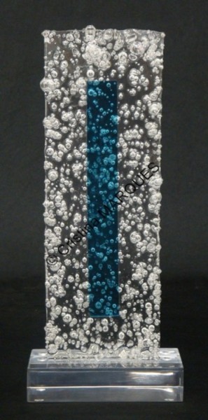 Sculpture titled "Blue Ice Building (…" by Cristina Marquès, Original Artwork, Plastic