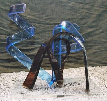 Sculpture intitulée "Les Deux Serpents" par Cristina Marquès, Œuvre d'art originale, Plastique