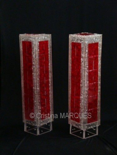 Sculpture titled "The Twin Towers" by Cristina Marquès, Original Artwork, Plastic