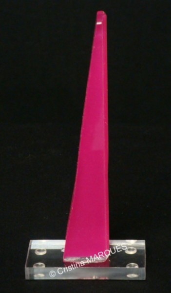 Sculpture titled "Pink Boat" by Cristina Marquès, Original Artwork, Plastic