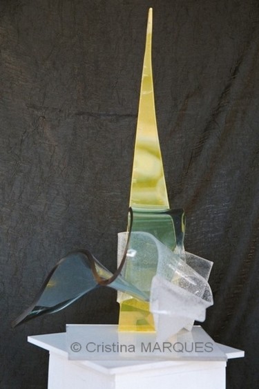 Sculpture titled "Le Phare des Embruns" by Cristina Marquès, Original Artwork, Plastic
