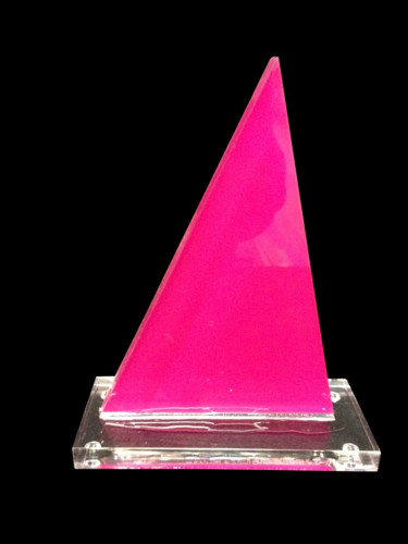 Skulptur mit dem Titel "Big Pink Sapin" von Cristina Marquès, Original-Kunstwerk, Objekte