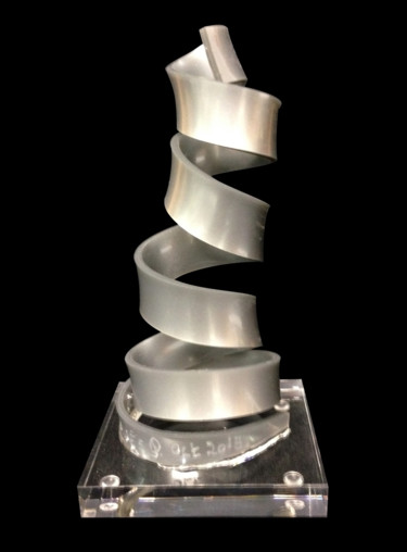 Sculpture titled "Sapin Spirale Silver" by Cristina Marquès, Original Artwork, Objects