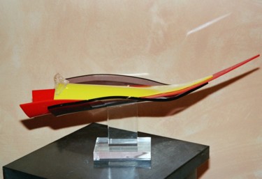 Sculpture titled "Le Offshore Rouge" by Cristina Marquès, Original Artwork, Objects
