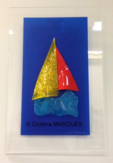 Sculpture titled "Le Voilier" by Cristina Marquès, Original Artwork, Plastic