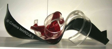 Sculpture titled "Les Trois Diamants" by Cristina Marquès, Original Artwork, Plastic