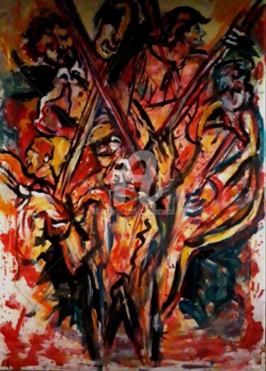 Painting titled "el-director-de-orqu…" by Cristina Vidal, Original Artwork