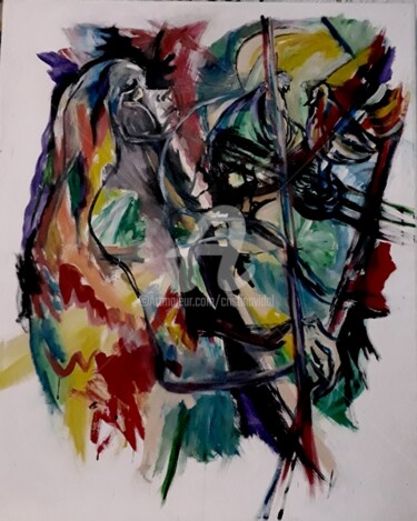 Pintura titulada "la-violinista-ll.jpg" por Cristina Vidal, Obra de arte original