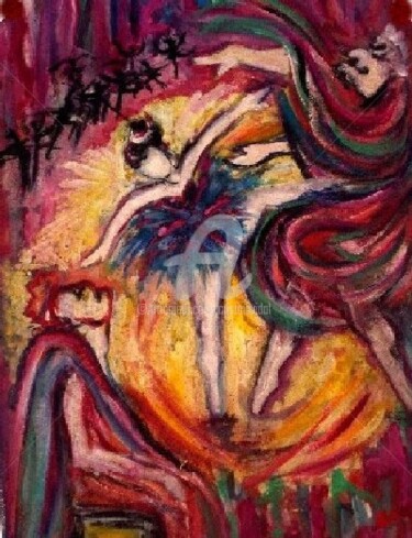 Painting titled "El Ballet II" by Cristina Vidal, Original Artwork