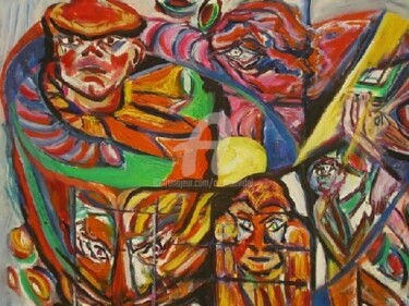 Painting titled "El Circo" by Cristina Vidal, Original Artwork