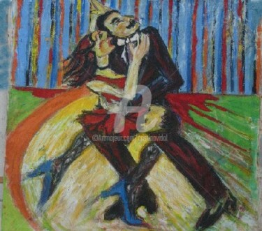 Painting titled "El Tango ( Argentin…" by Cristina Vidal, Original Artwork