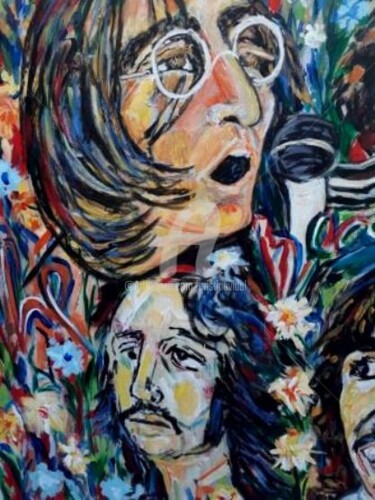 Pintura titulada "Detalle 4 de The Be…" por Cristina Vidal, Obra de arte original, Acrílico