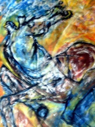 Pintura titulada "Caballo interior" por Cristina Vidal, Obra de arte original