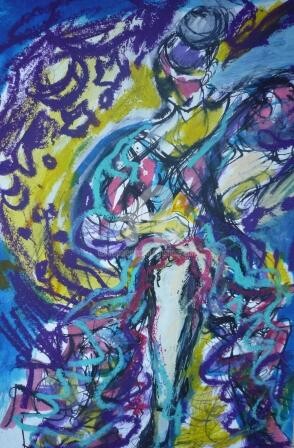 Peinture intitulée "Flamenco VI" par Cristina Vidal, Œuvre d'art originale