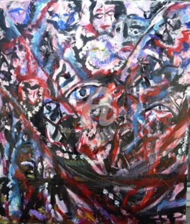 Pittura intitolato "" La terrorifica me…" da Cristina Vidal, Opera d'arte originale