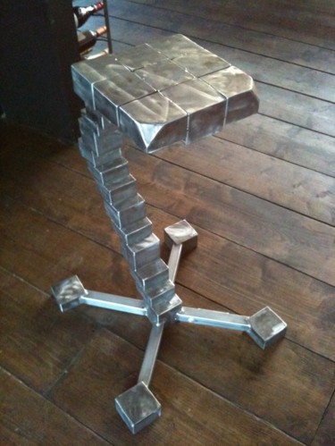Sculpture intitulée "stool staircase" par Cristo Ash, Œuvre d'art originale