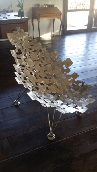 Sculpture intitulée "Blockseat" par Cristo Ash, Œuvre d'art originale, Meuble