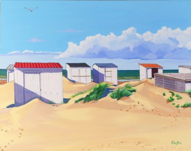 Peinture intitulée "le chalet de Resy v." par Christelle Vaesken, Œuvre d'art originale, Acrylique