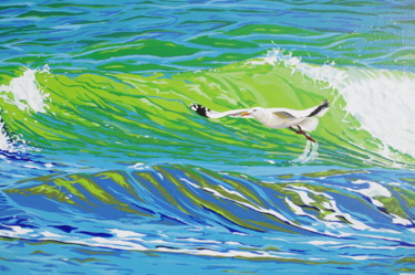 Peinture intitulée "La vague et la moue…" par Christelle Vaesken, Œuvre d'art originale, Acrylique