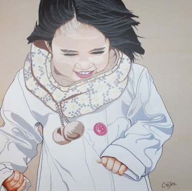 Peinture intitulée "louise" par Christelle Vaesken, Œuvre d'art originale, Acrylique