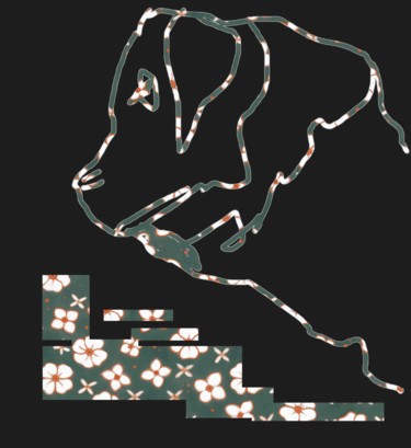 Arts numériques intitulée "artm-299-dog-tinin.…" par Ro Model, Œuvre d'art originale, Peinture numérique