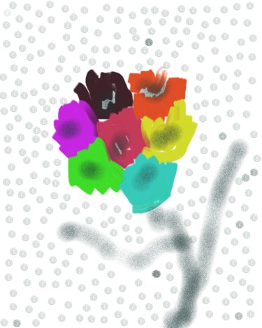 Digitale Kunst mit dem Titel "DESIDIA FLORAL" von Ro Model, Original-Kunstwerk, Digitale Malerei