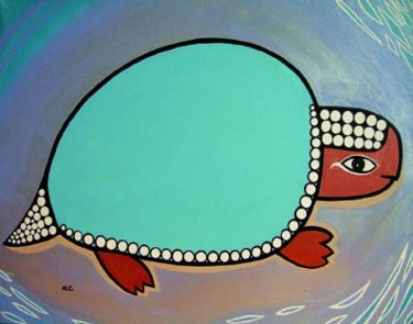 Painting titled "Turtle Marina Crnog…" by Marina Crnogorac, Original Artwork