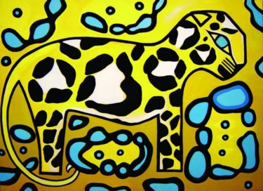 Картина под названием "Leopard Marina Crno…" - Marina Crnogorac, Подлинное произведение искусства
