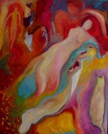 Painting titled "Invisible Lovers" by Catherine Rogers, Original Artwork