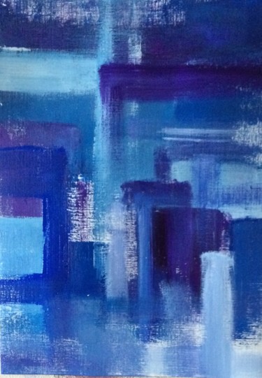 Peinture intitulée "Blue one" par Lrog, Œuvre d'art originale