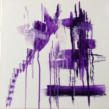 Painting titled "Purple streaks" by Lrog, Original Artwork
