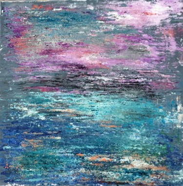 Pittura intitolato "Entre ciel et mer" da Lrog, Opera d'arte originale