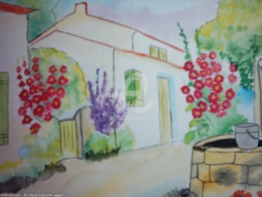 Painting titled "PAYSAGE CHARENTES" by Lodya, Original Artwork, Oil