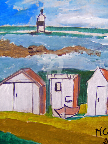 Painting titled "ILE D'YEU" by Lodya, Original Artwork, Oil