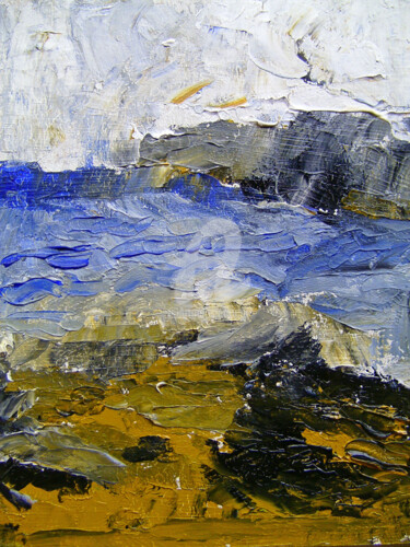 Peinture intitulée "THE WILD SEA COAST" par Lodya, Œuvre d'art originale, Huile