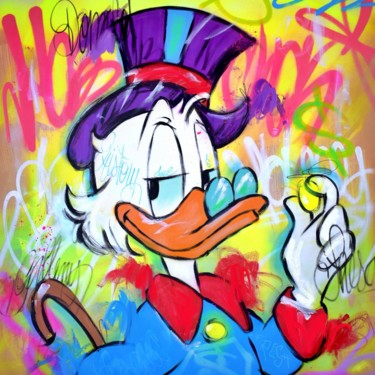 Painting titled "McDuck Coin´s" by Cross Magri, Original Artwork, Acrylic