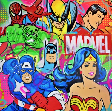 Painting titled "Marvel" by Cross Magri, Original Artwork, Acrylic