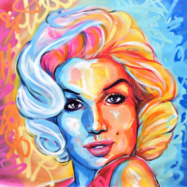 Painting titled "Marilyn" by Cross Magri, Original Artwork, Acrylic